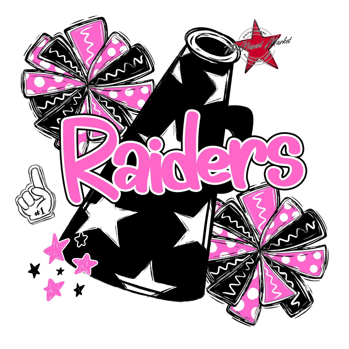 Raiders Alpha Megaphone Cheer-Baby Pink