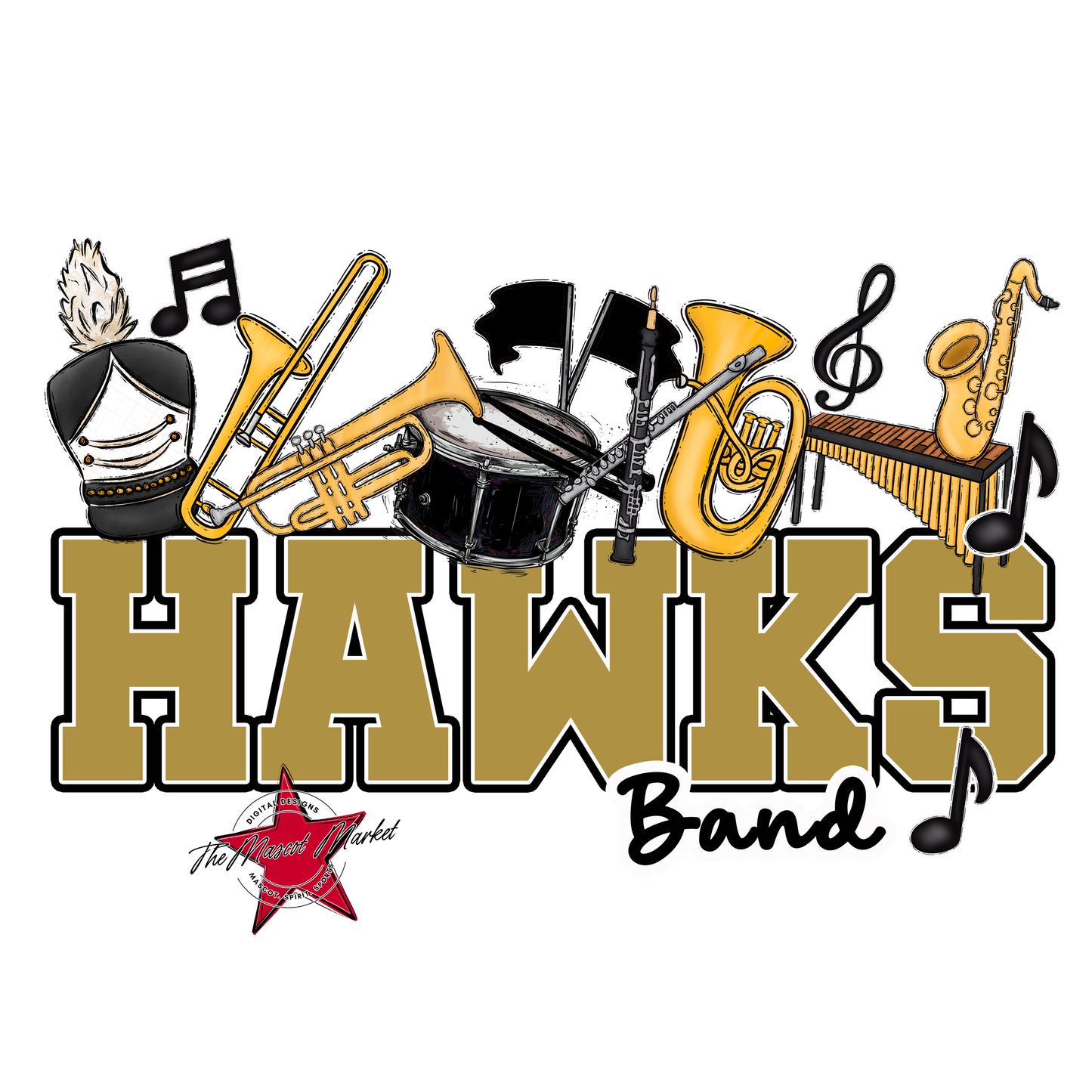 Hawks Varsity Band-Gold