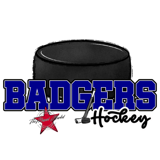 Badgers Varsity Hockey Design-Blue