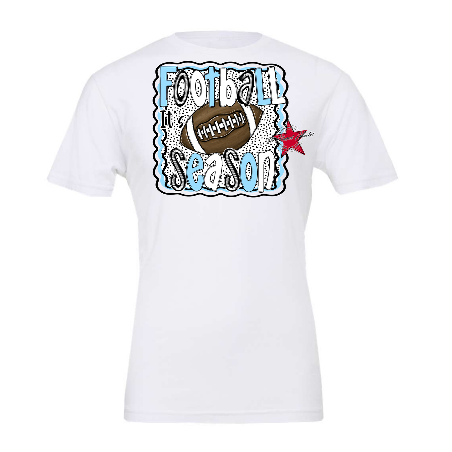 It's Football Season Dot Design-Columbia Blue
