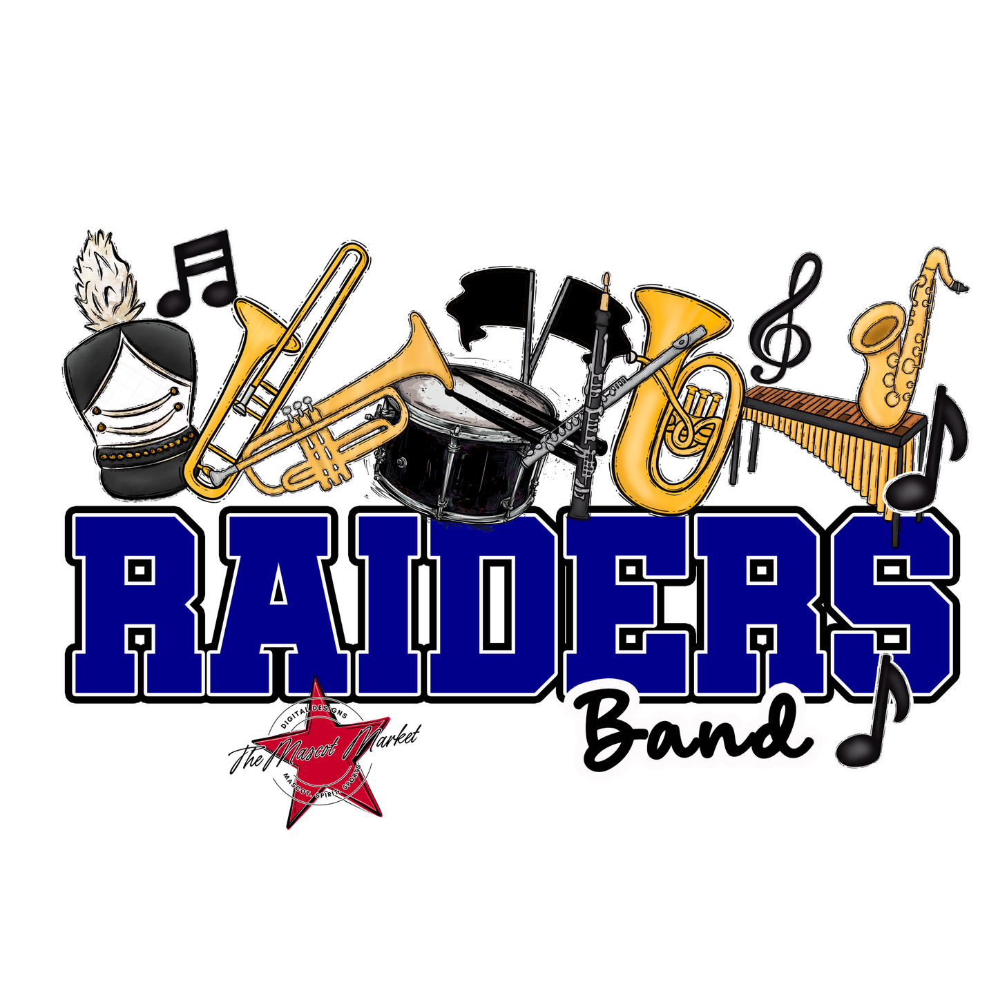 Raiders Varsity Band Design-Blue