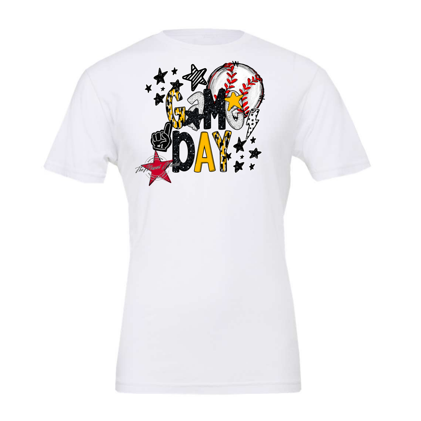 Baseball Game Day Scrape-Yellow