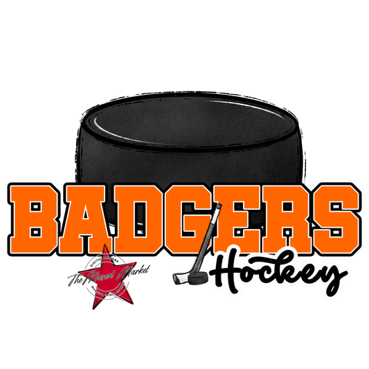 Badgers Varsity Hockey Design-Orange