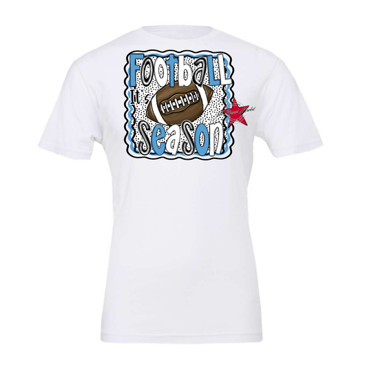 It's Football Season Dot Design-Carolina Blue