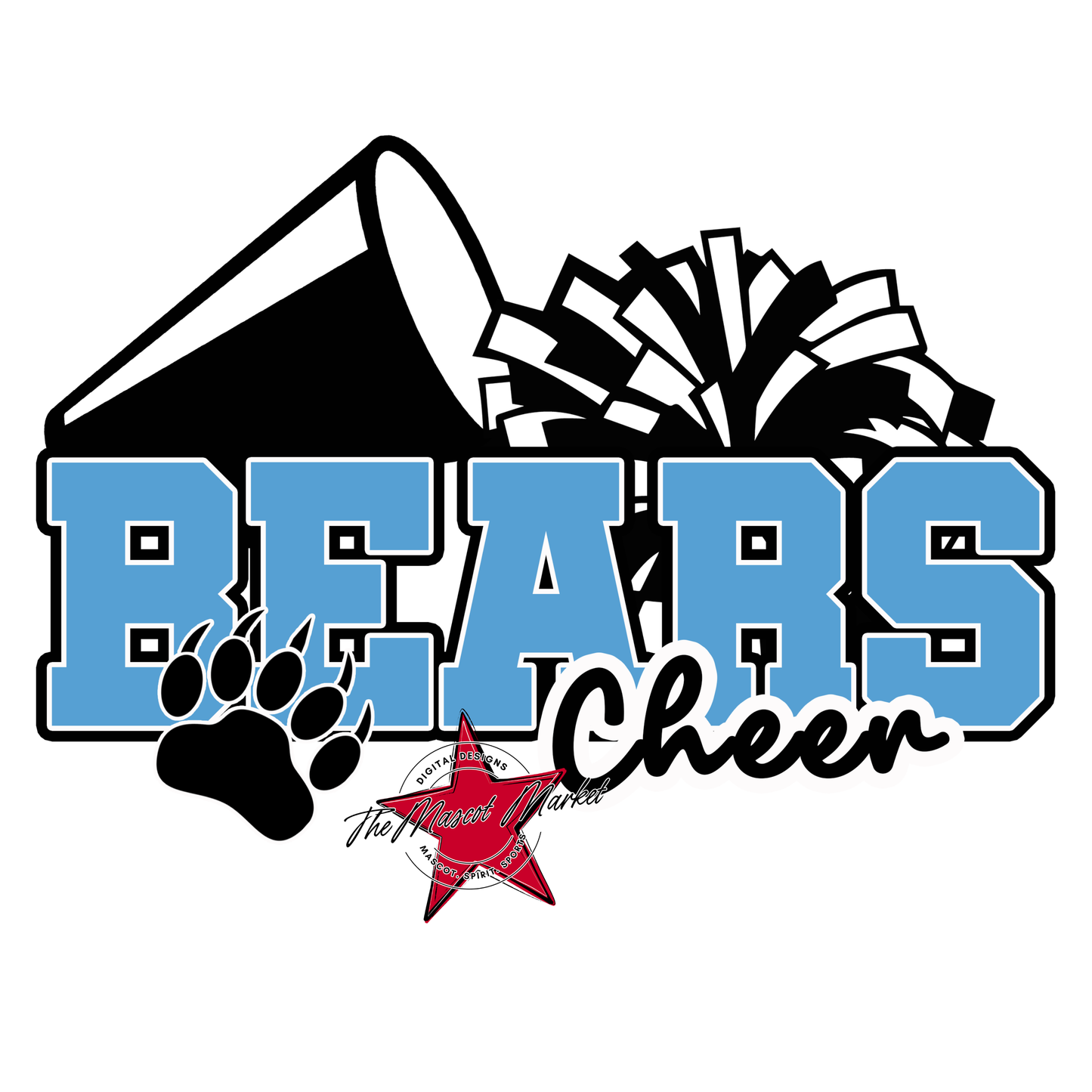 Bears Varsity Cheer Design-Carolina Blue