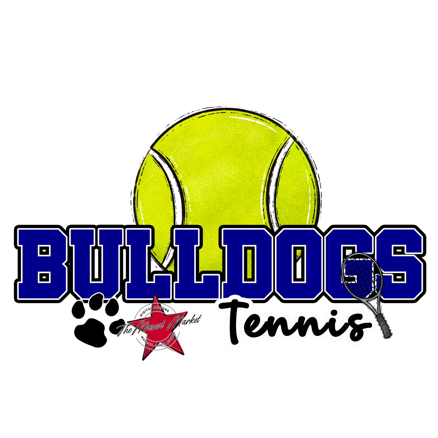 Bulldogs Varsity Tennis-Blue