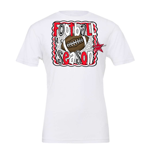 It's Football Season Dot Design-Bright Red