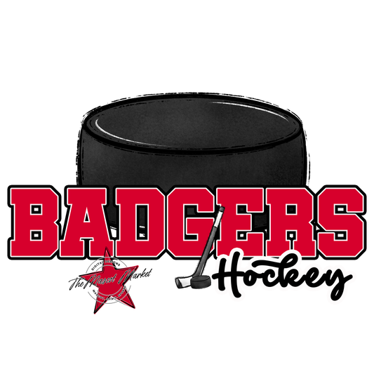 Badgers Varsity Hockey Design-Red