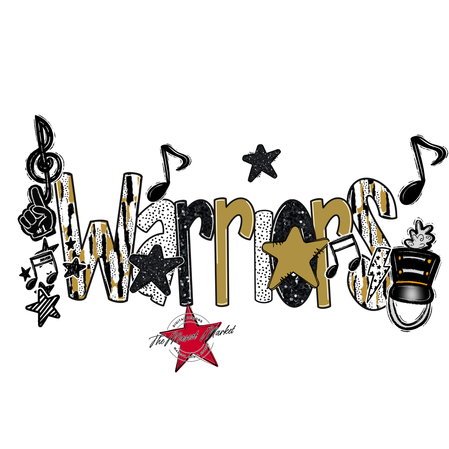 Warriors Band Scrape-Gold