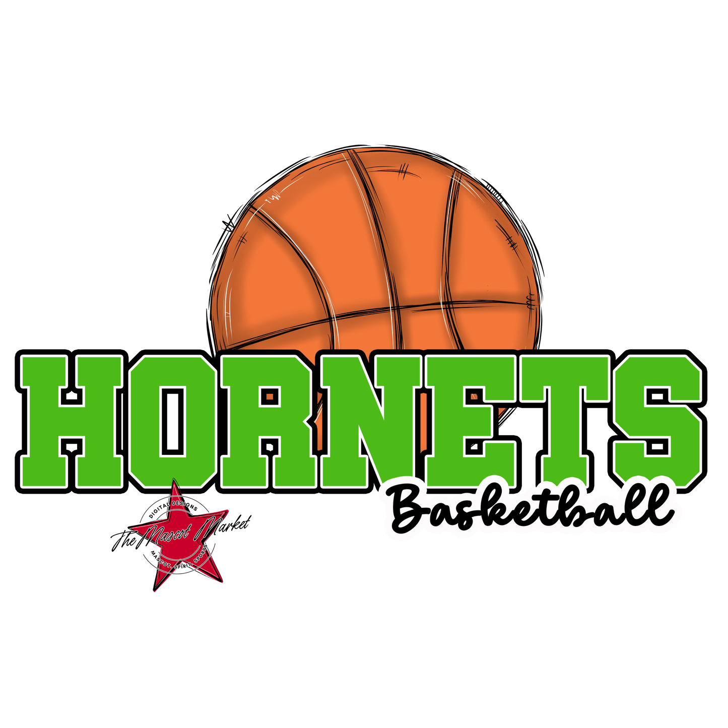 Hornets Varsity Basketball-Bright Green