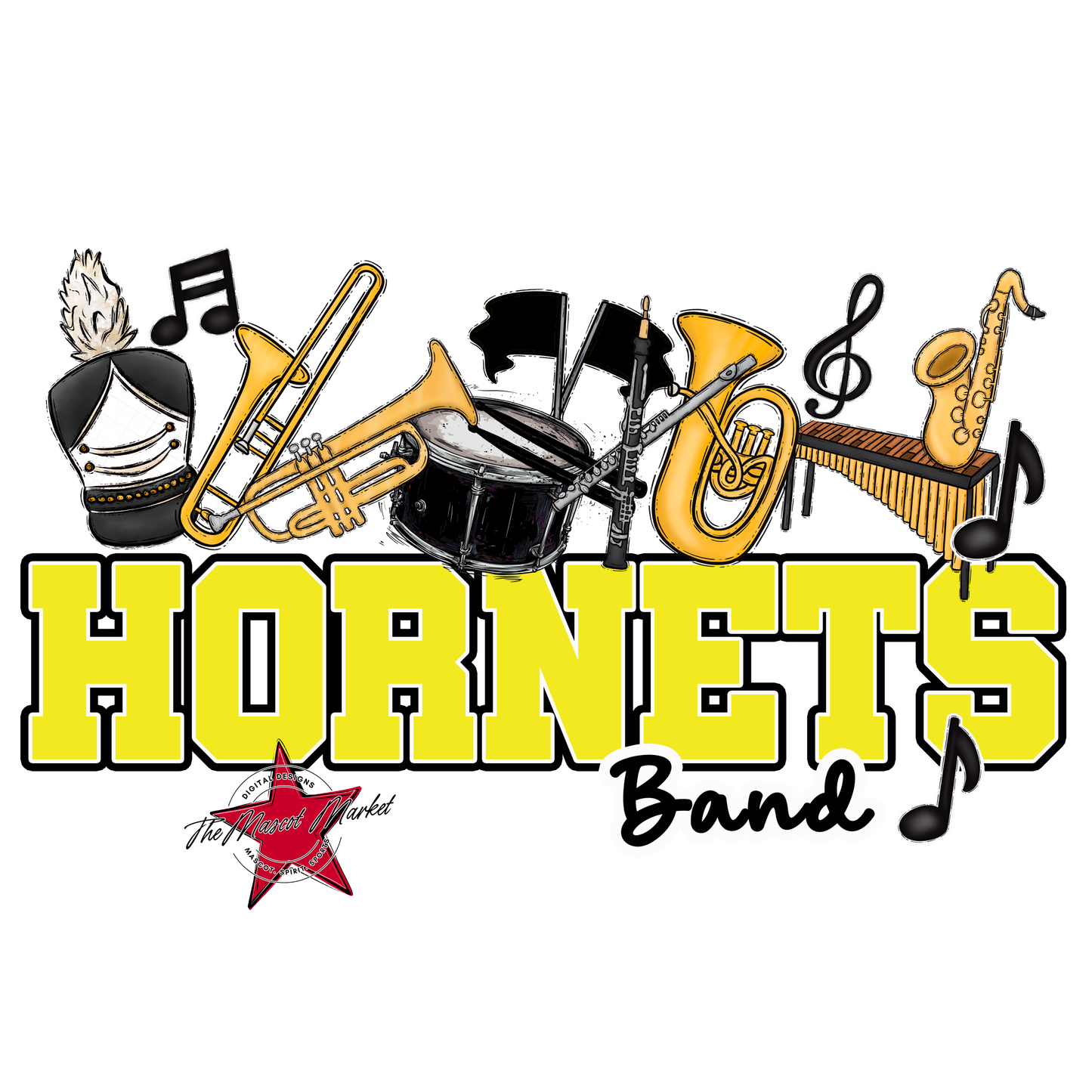 Hornets Varsity Band-Bright Yellow