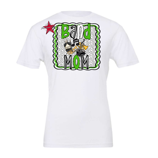 Band Mom Dot Design-Bright Green