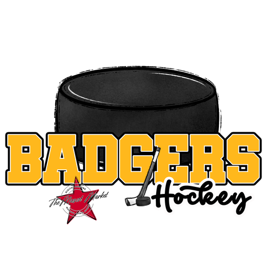 Badgers Varsity Hockey Design-Yellow
