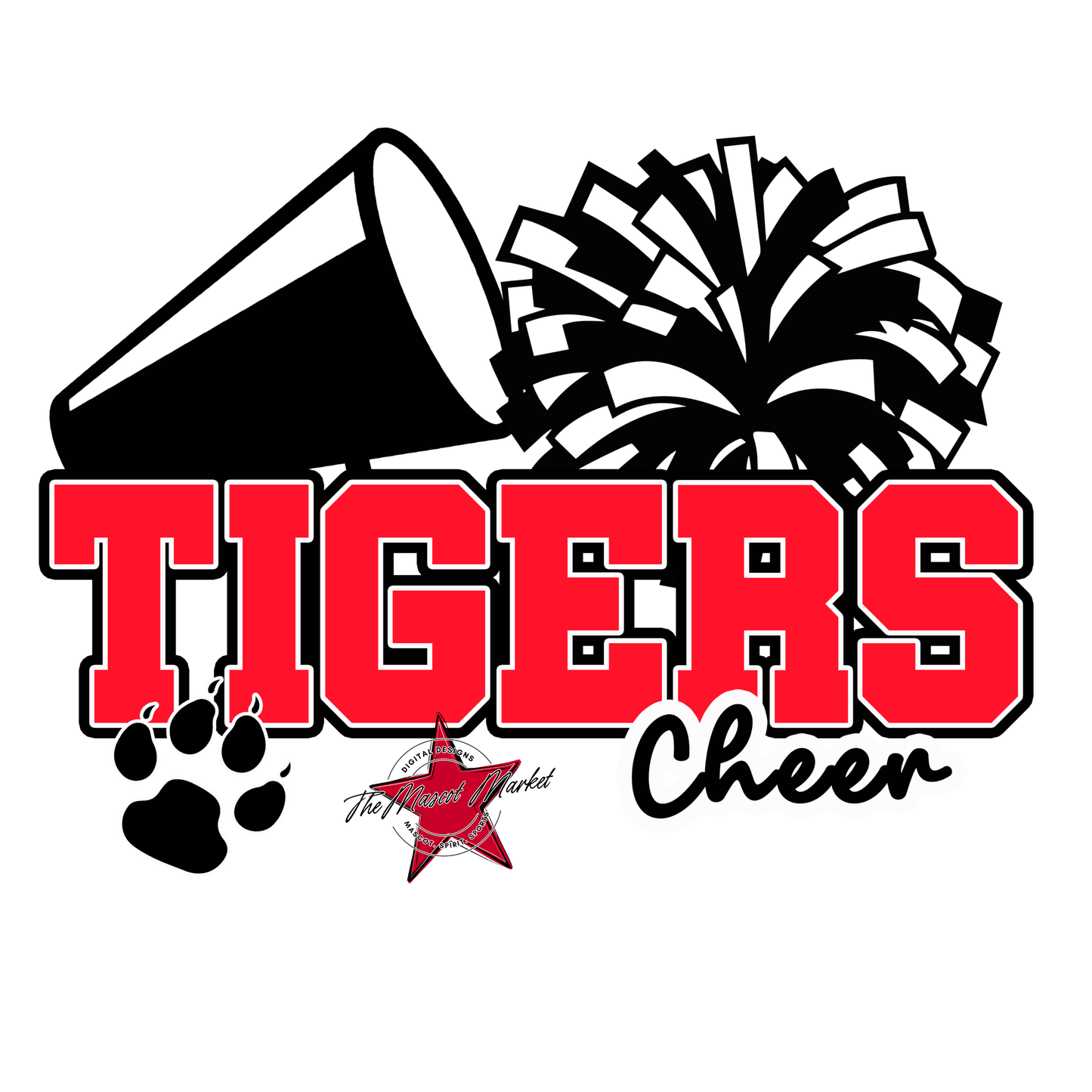 Tigers Varsity Cheer-Bright Red