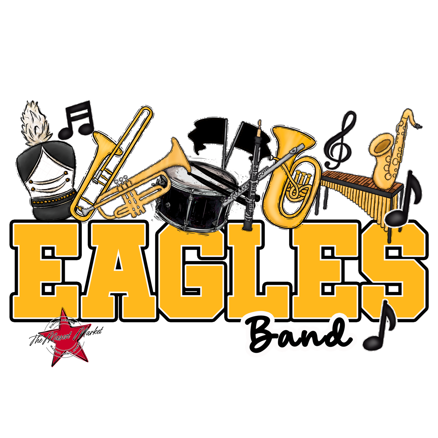 Eagles Varsity Band Design-Yellow
