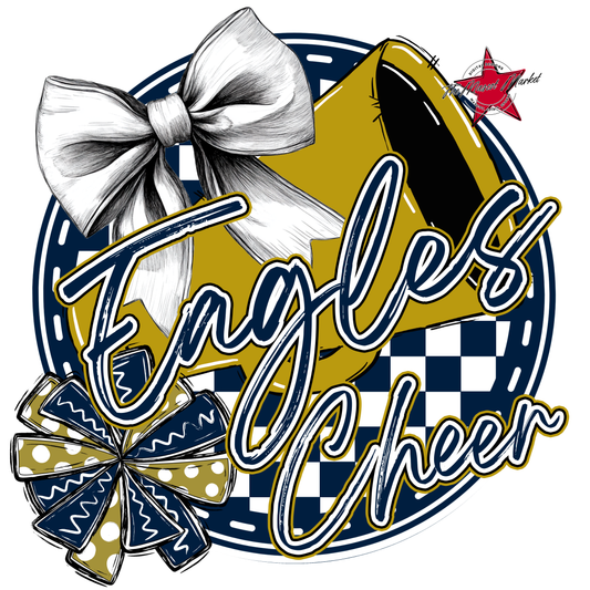 Eagles Circle Cheer Design-Navy-Gold