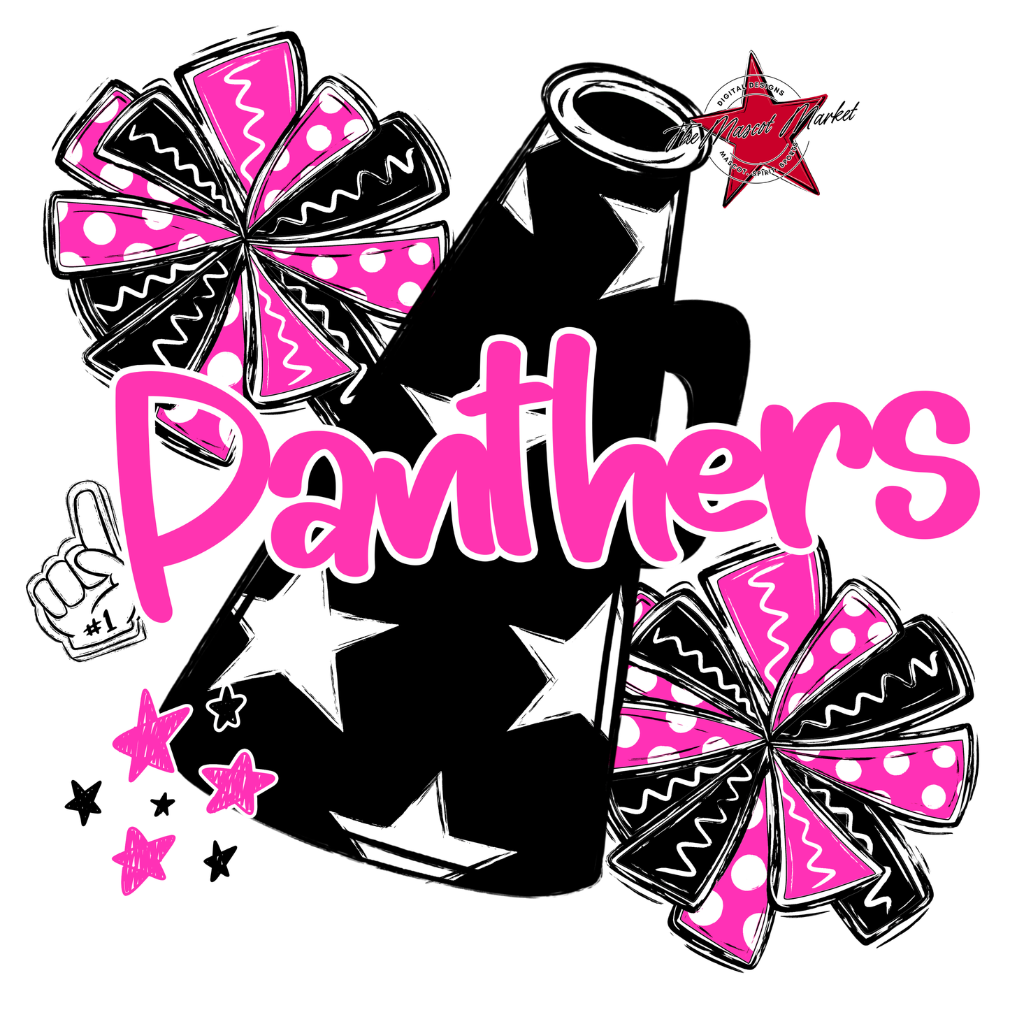 Panthers Alpha Megaphone Design-Pink