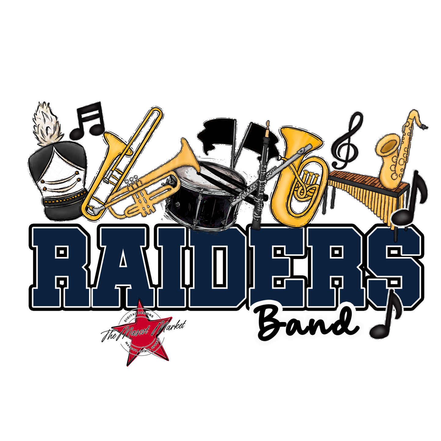 Raiders Varsity Band Design-Navy