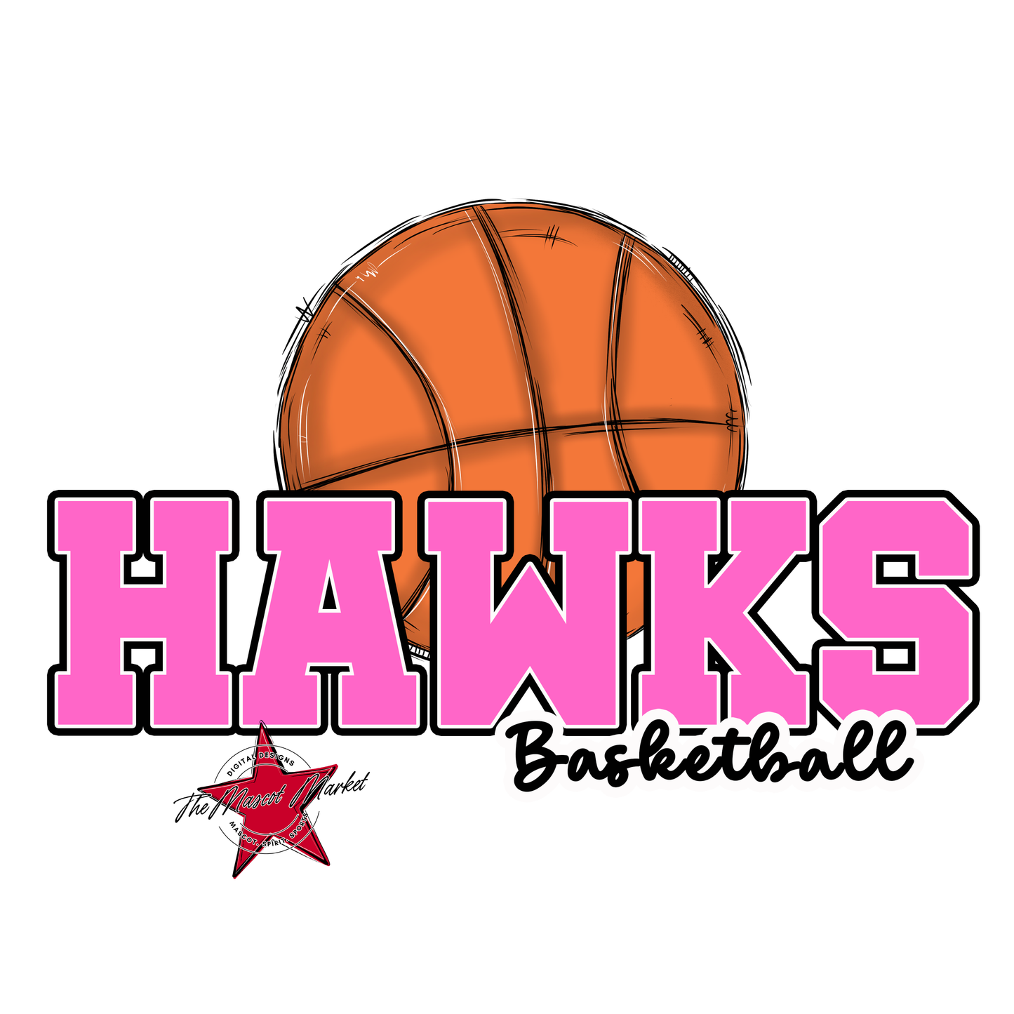 Hawks Varsity Basketball-Baby Pink
