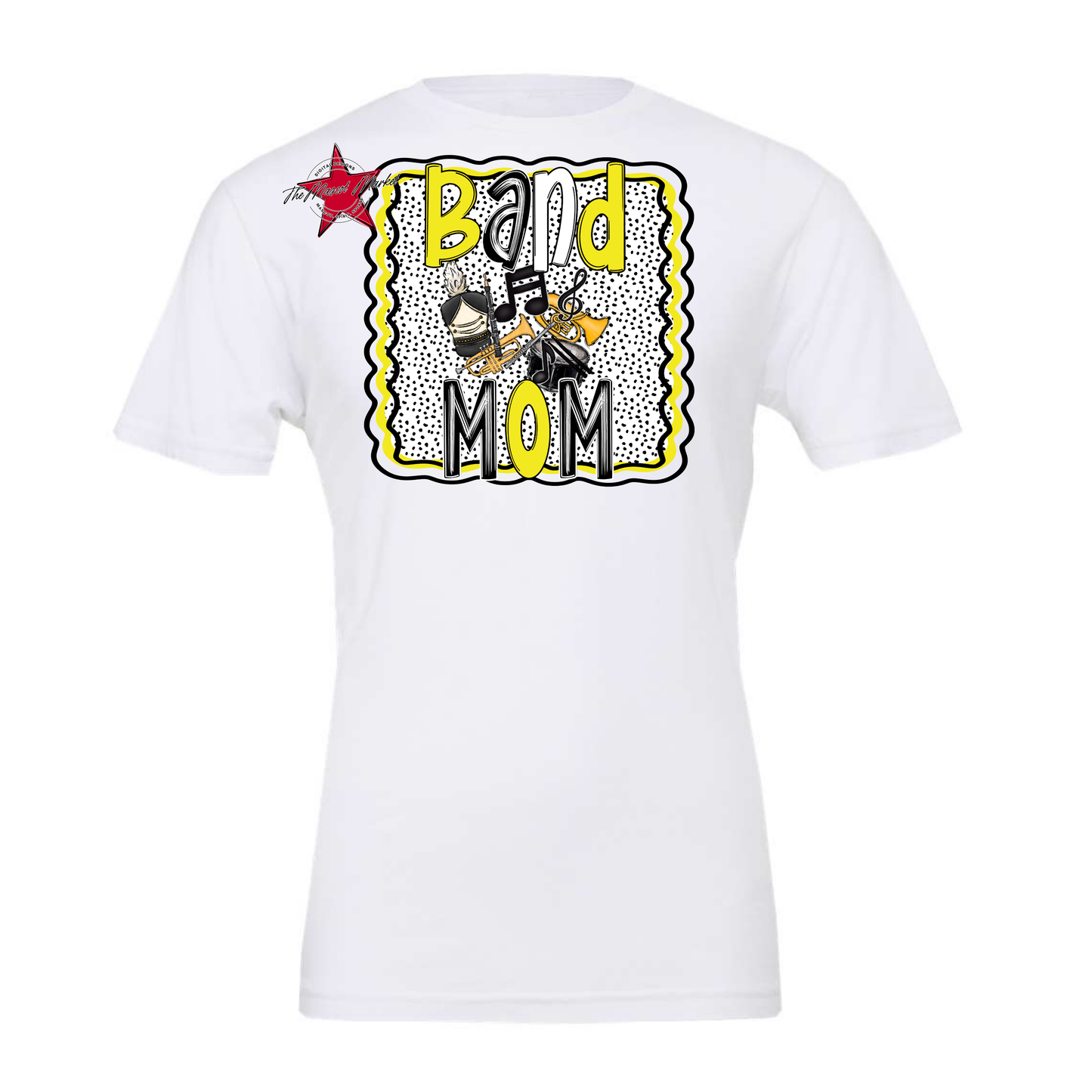 Band Mom Dot Design-Bright Yellow
