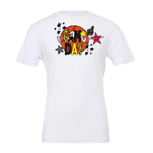 Basketball Game Day Scrape-Bright Yellow