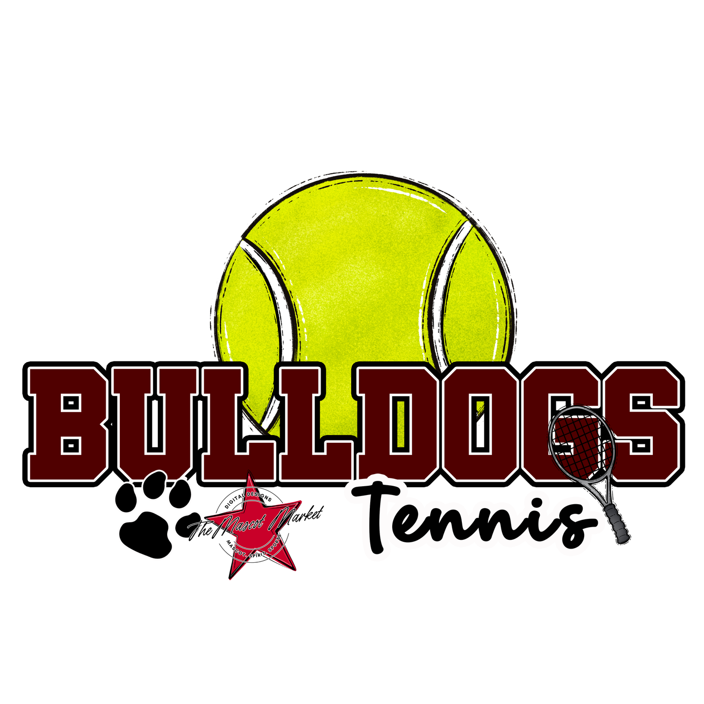 Bulldogs Varsity Tennis-Maroon