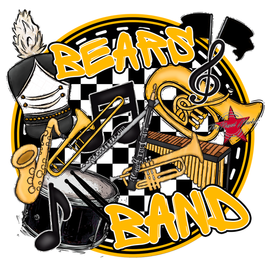 Bears Circle Band Design-Yellow