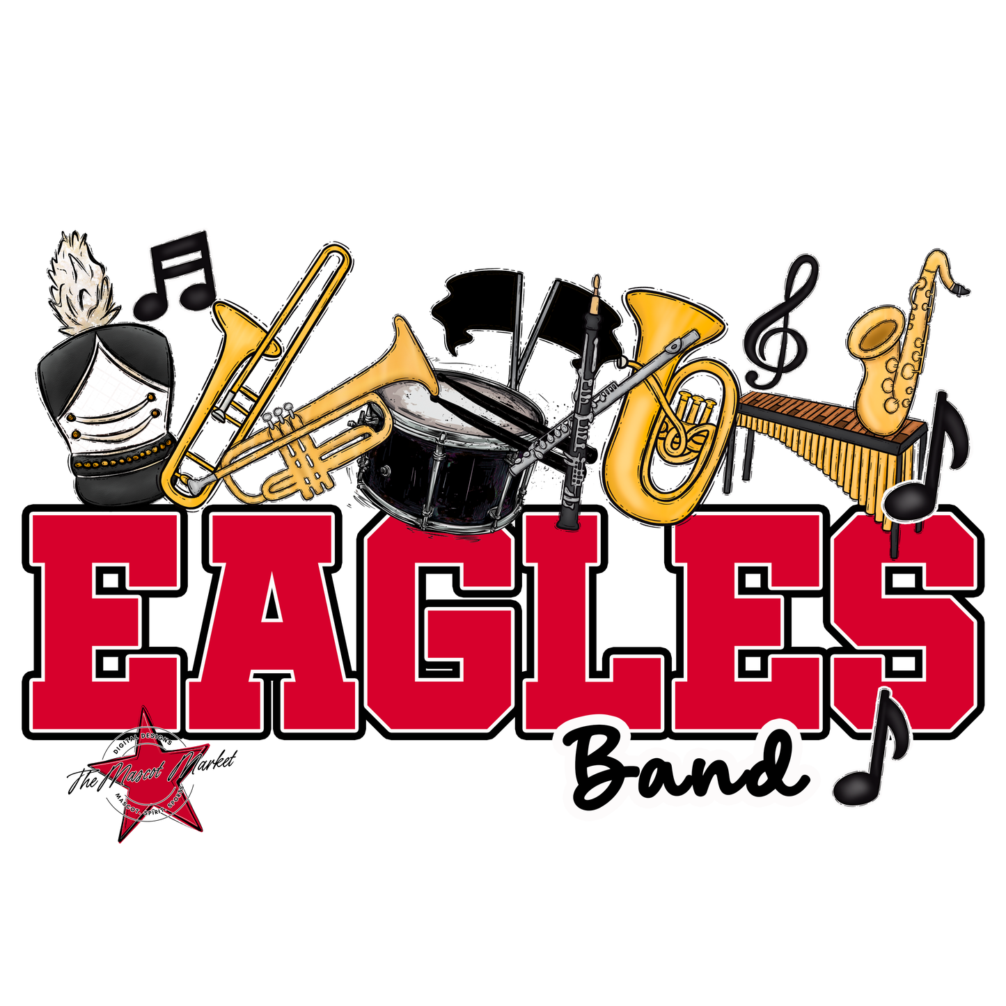 Eagles Varsity Band Design-Red