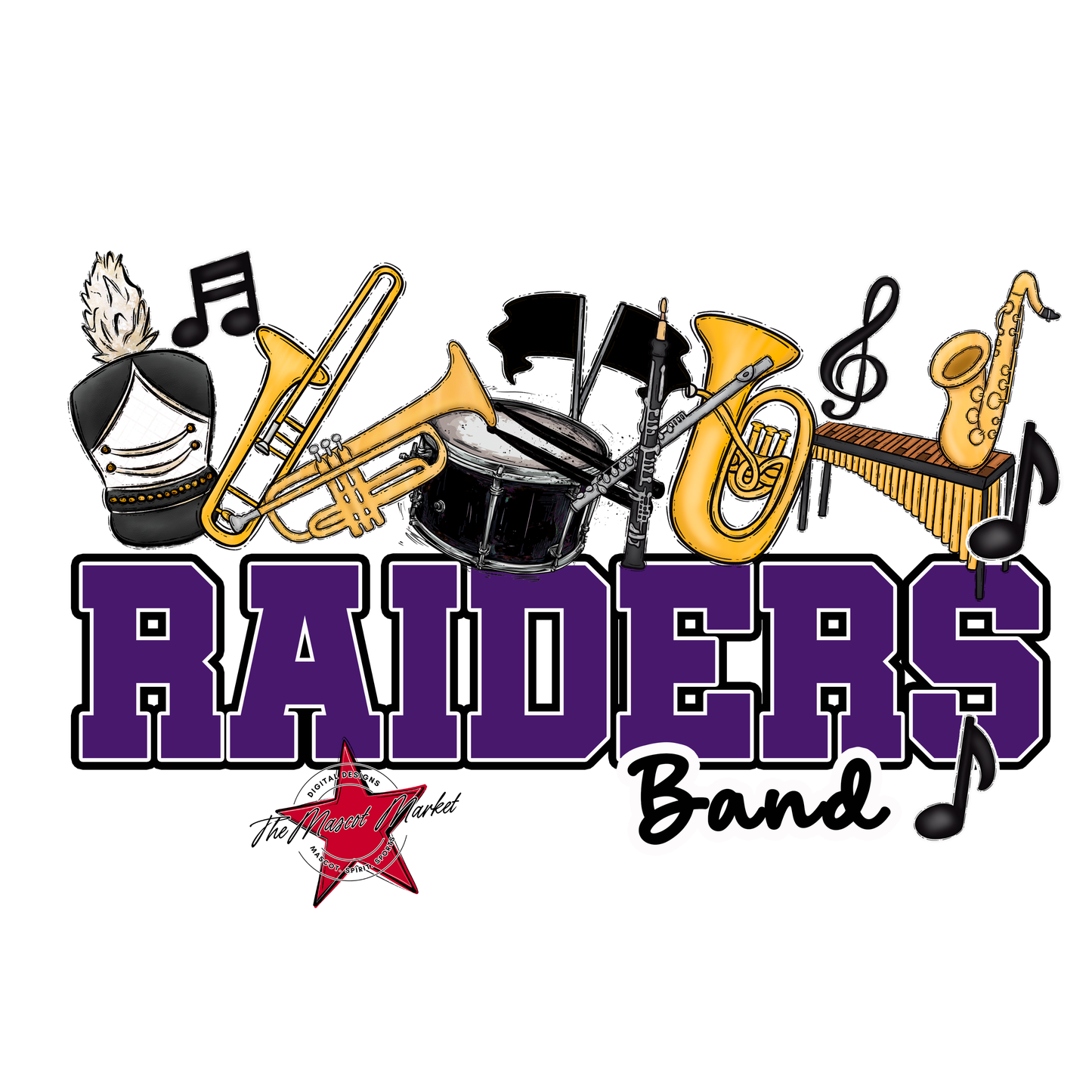 Raiders Varsity Band Design-Purple
