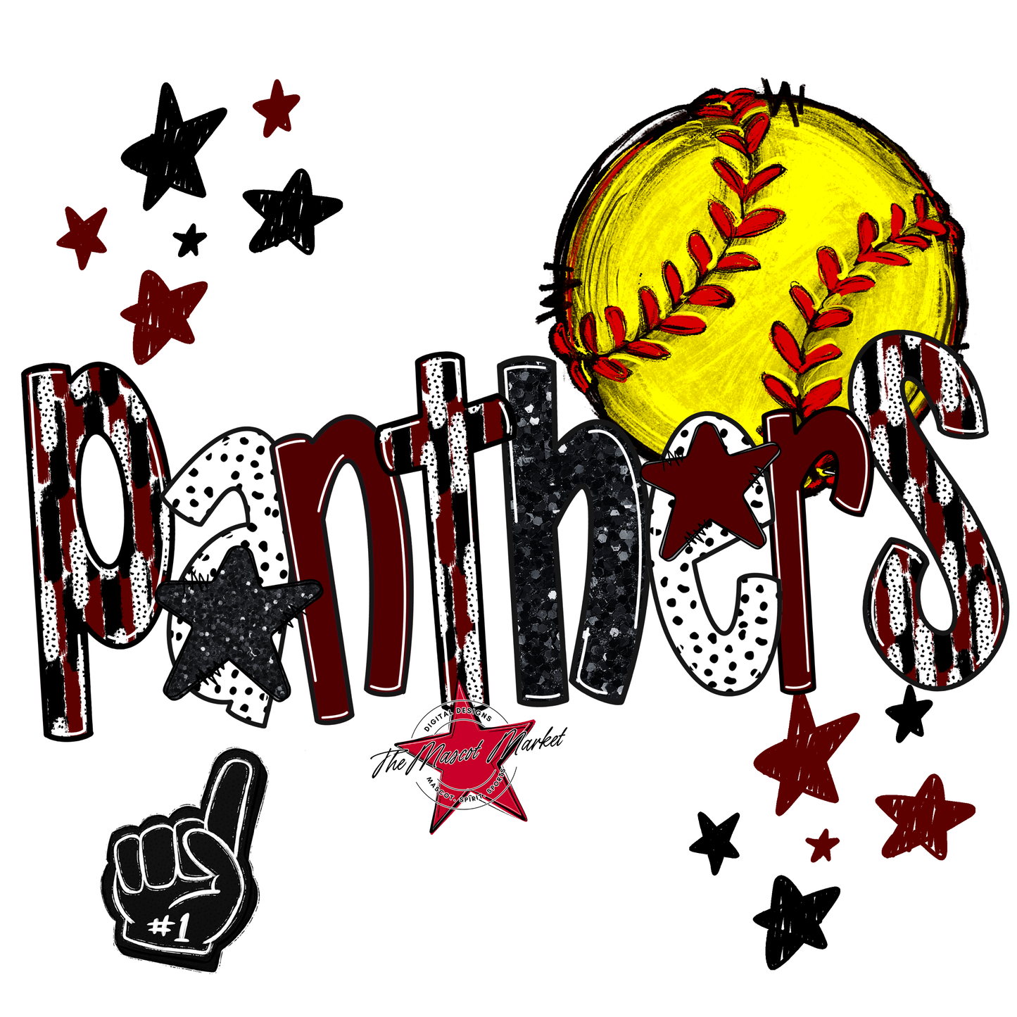 Panthers Softball Scrape-Maroon