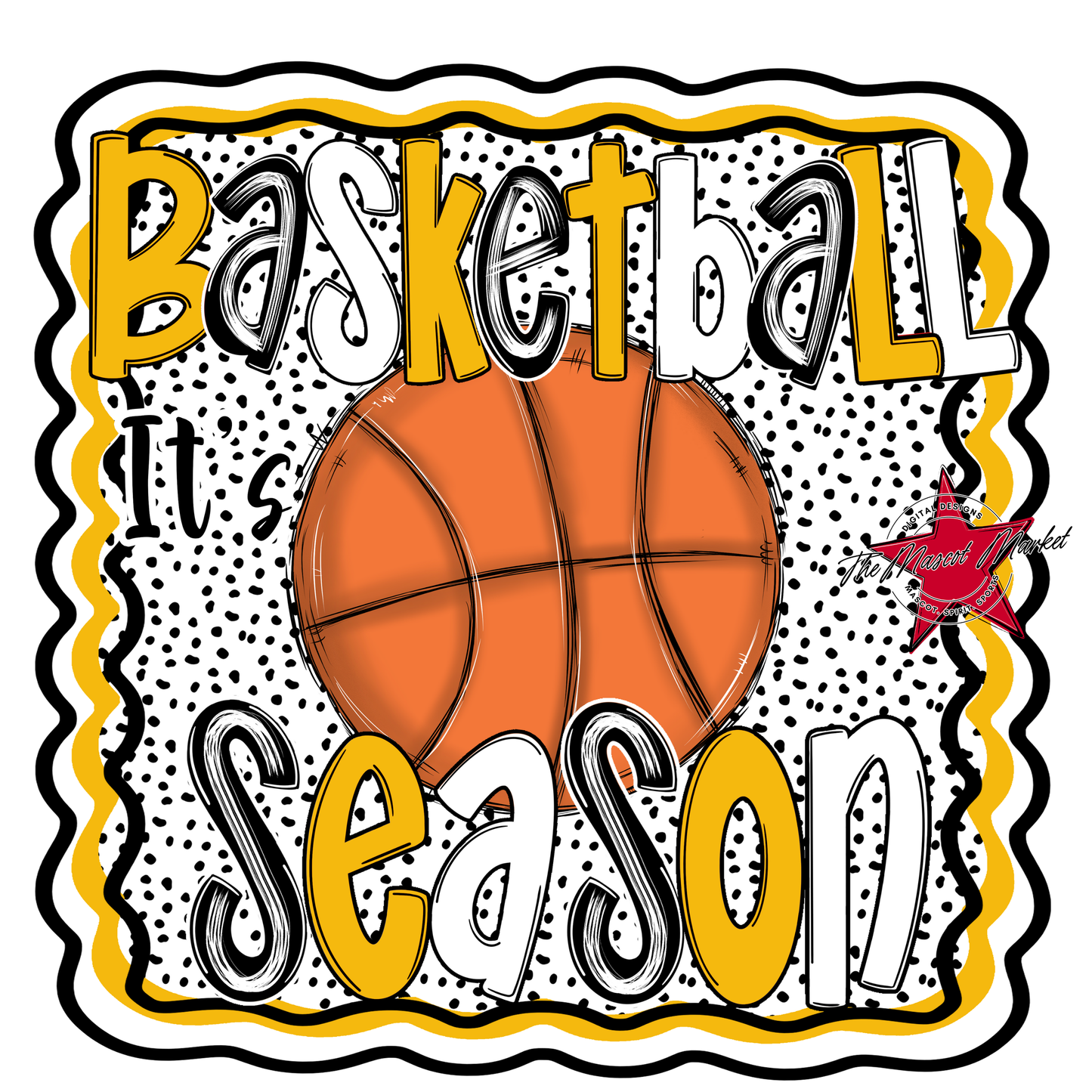 It's Basketball Season Design-Yellow