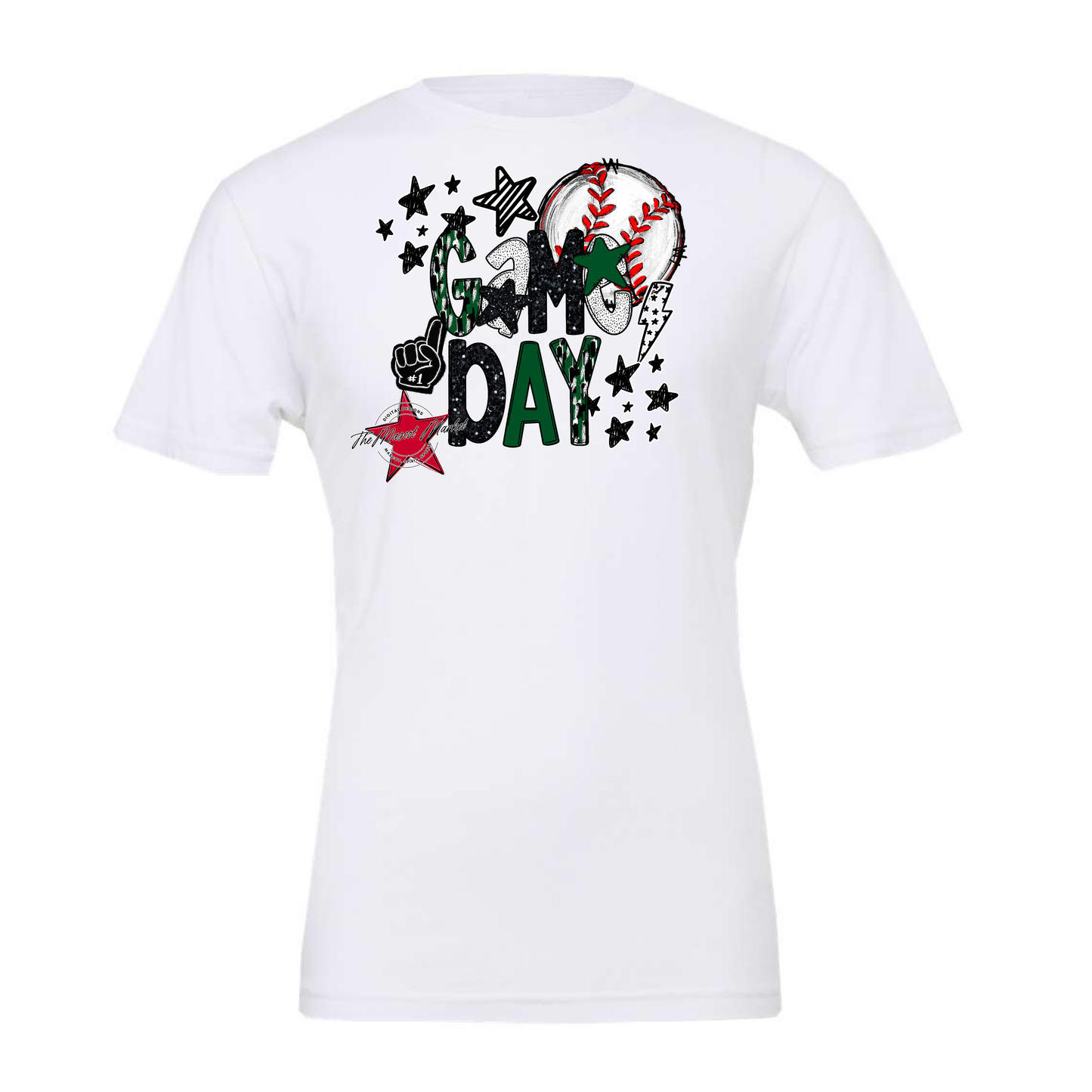 Baseball Game Day Scrape-Green