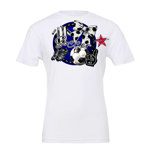 Circle Soccer Design-Blue