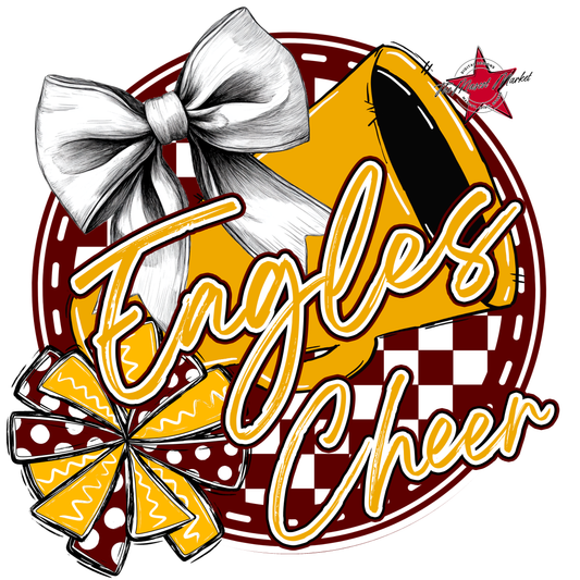 Eagles Circle Cheer Design-Maroon-Yellow