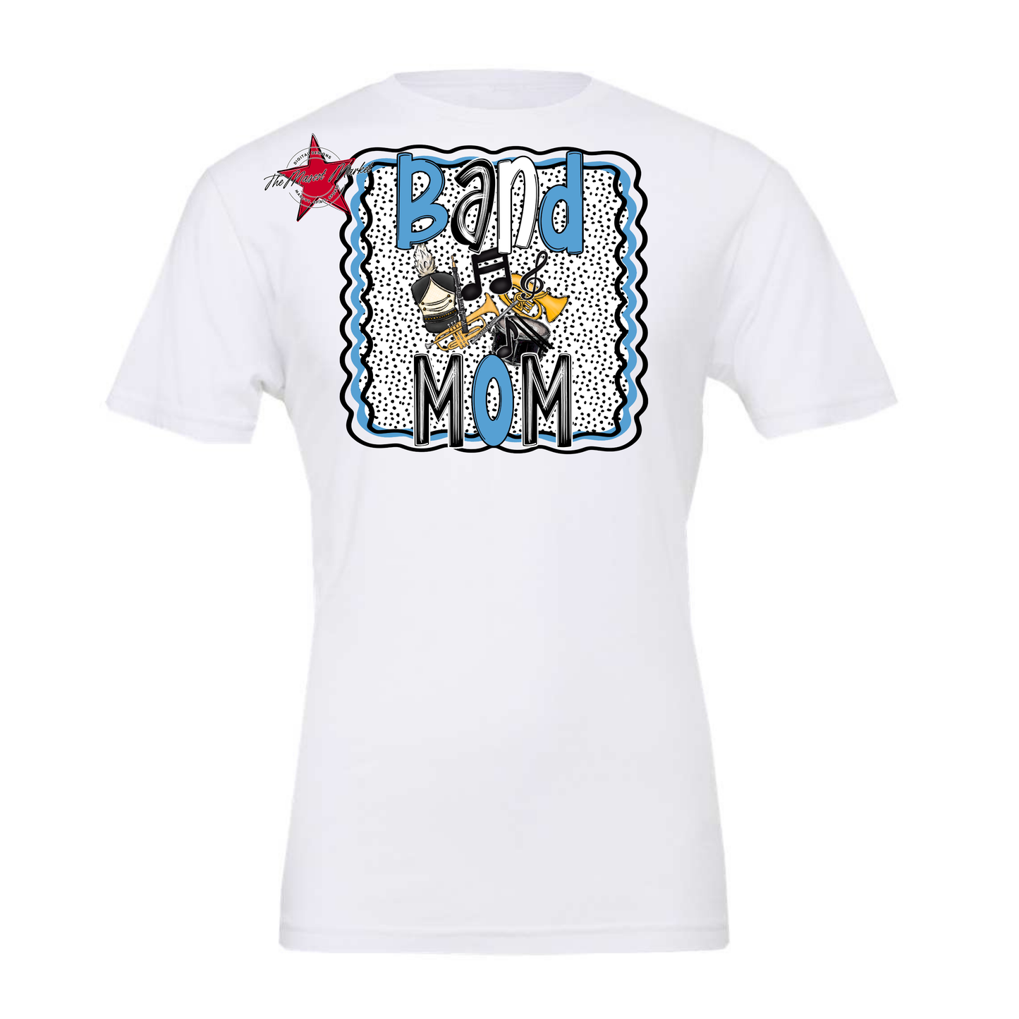 Band Mom Dot Design-Carolina Blue