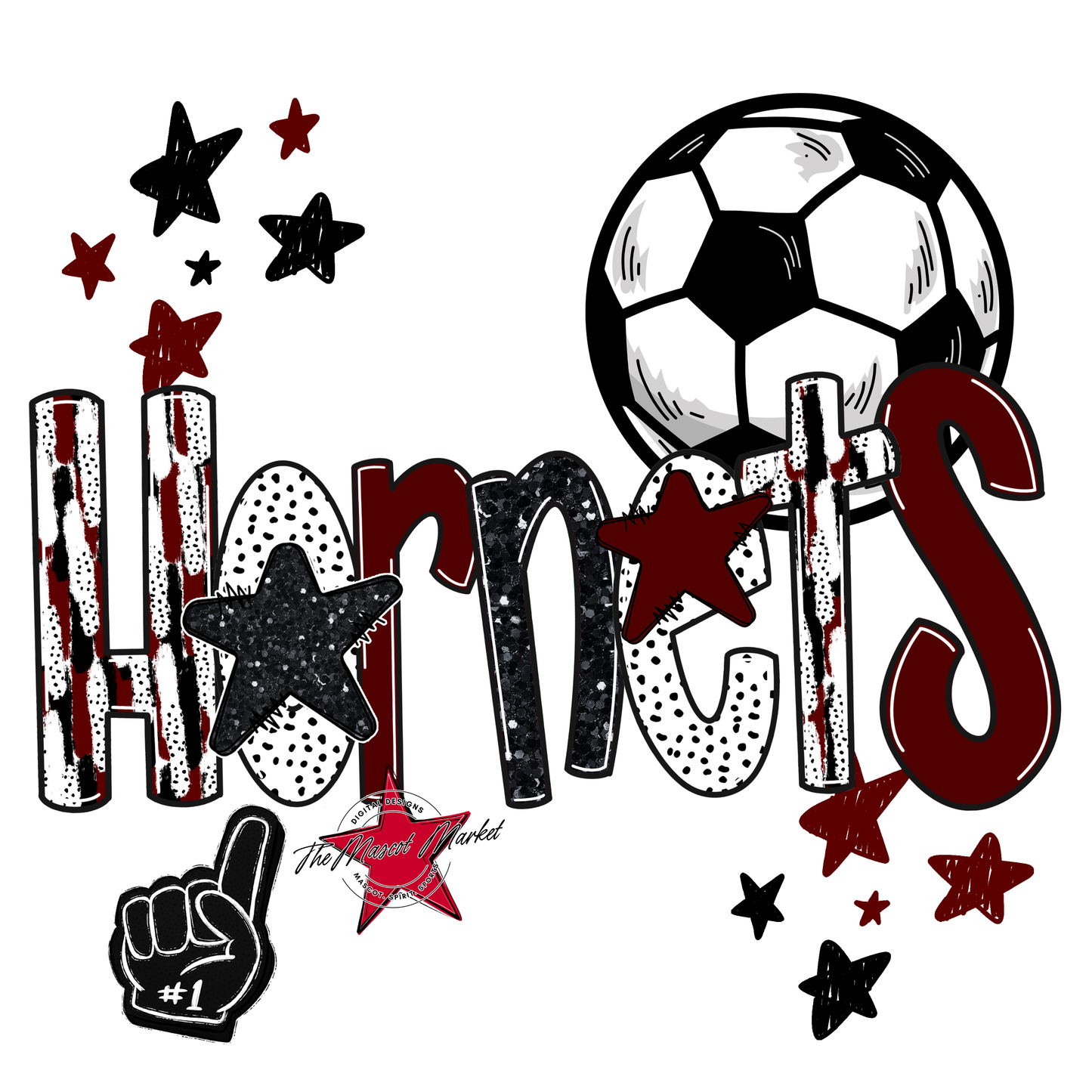 Hornets Soccer Scrape-Maroon