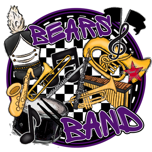 Bears Circle Band Design-Purple