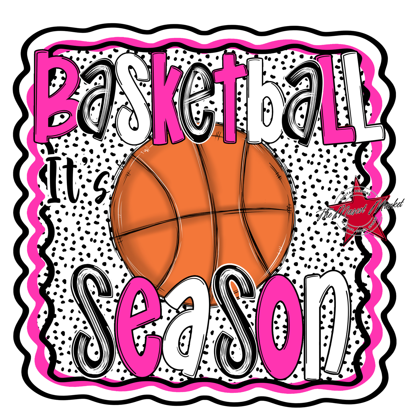 It's Basketball Season Design-Pink