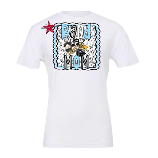 Band Mom Dot Design-Columbia Blue