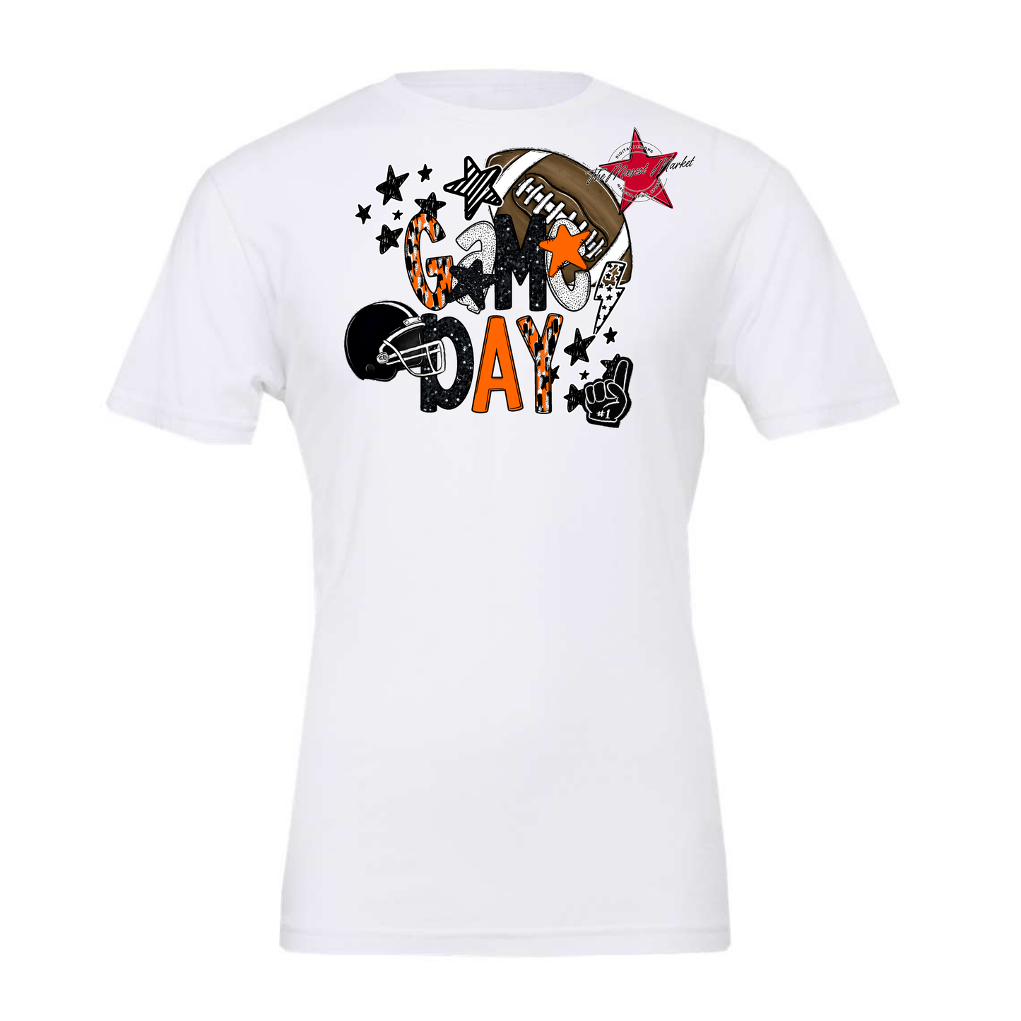 Football Game Day Scrape-Orange