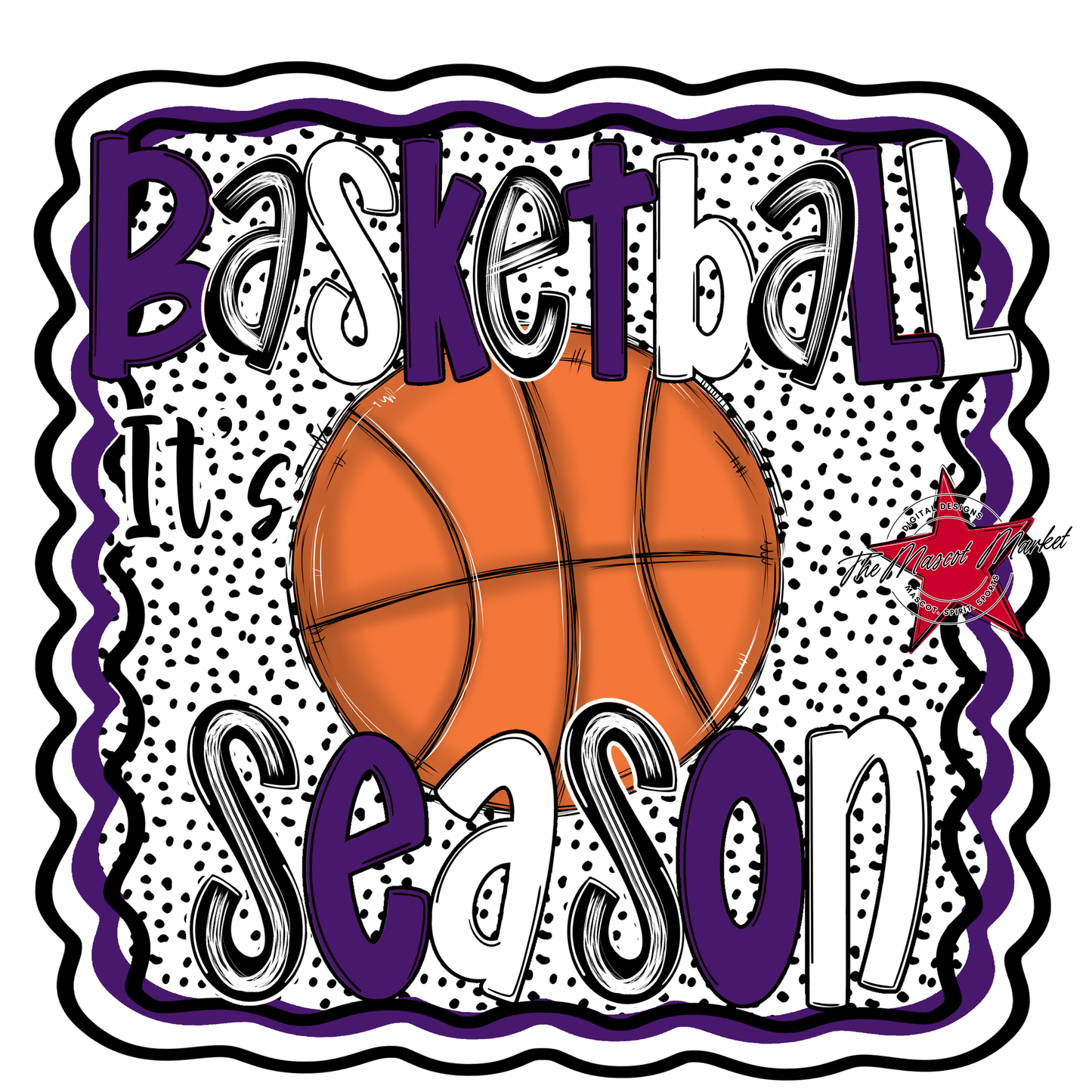 It's Basketball Season Design-Purple