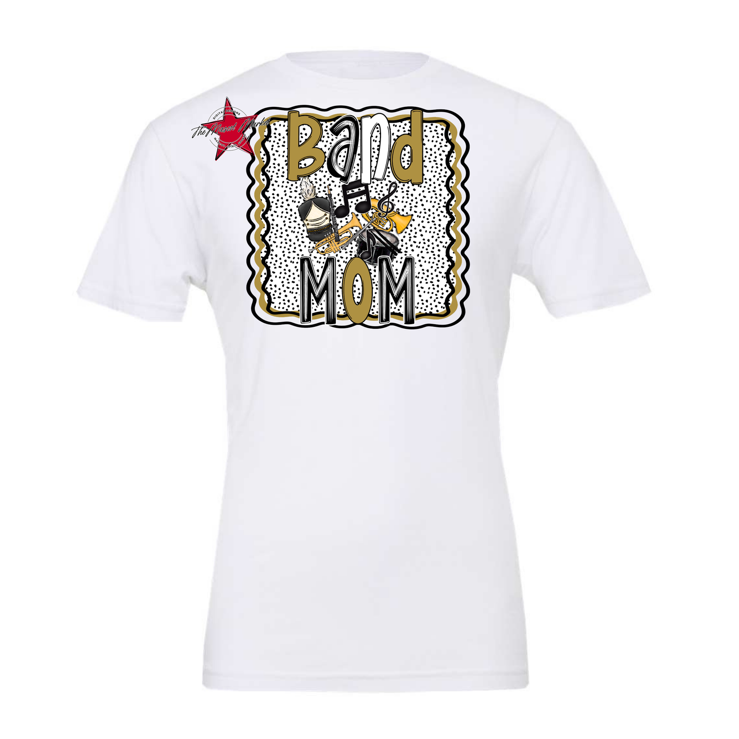 Band Mom Dot Design-Gold