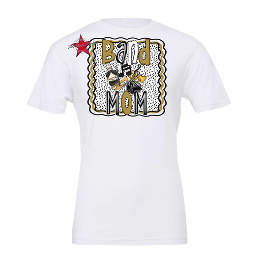 Band Mom Dot Design-Gold