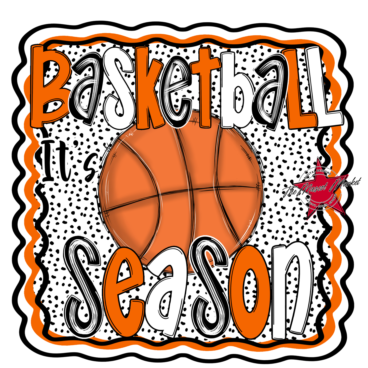 It's Basketball Season Design-Burnt Orange