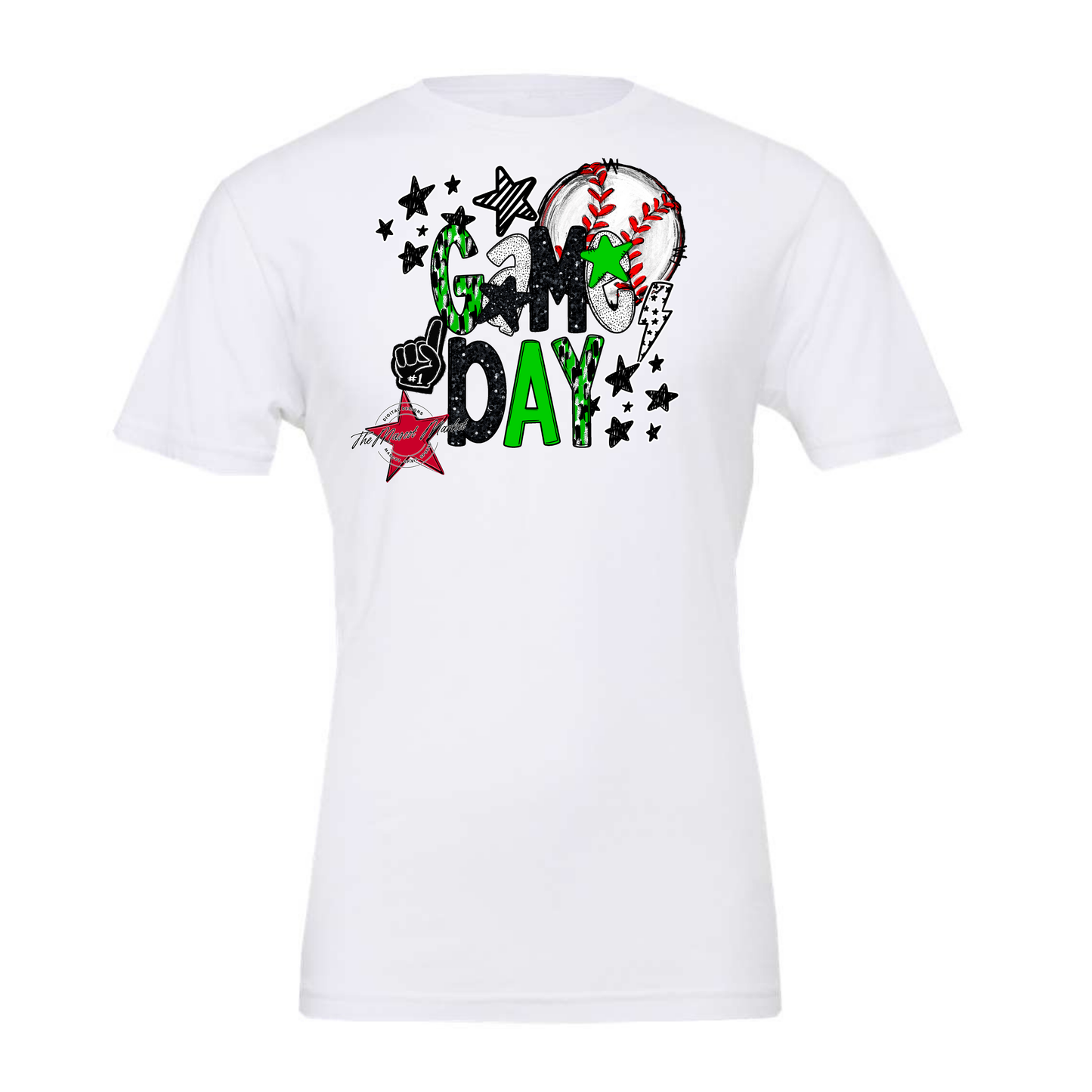 Baseball Game Day Scrape-Bright Green