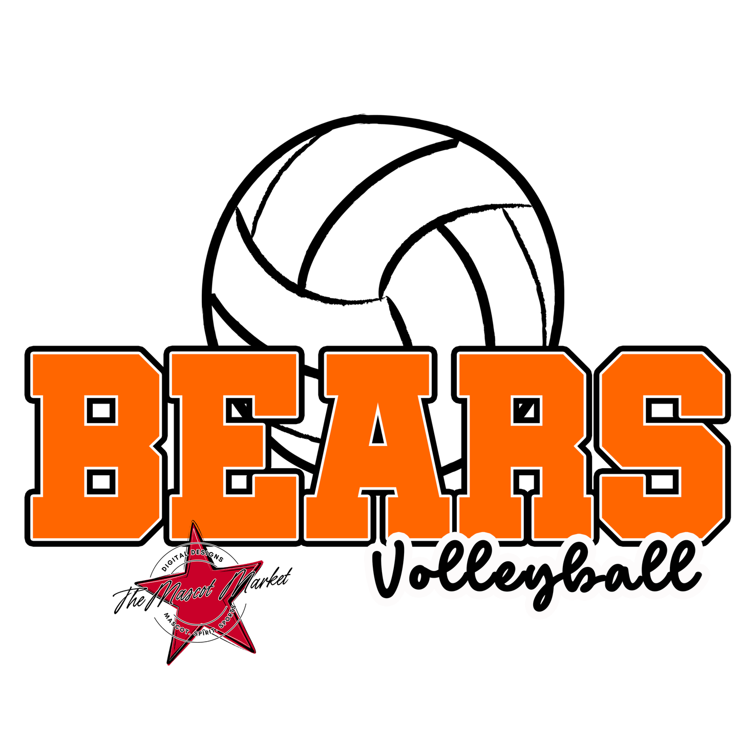Bears Varsity Volleyball Design-Orange