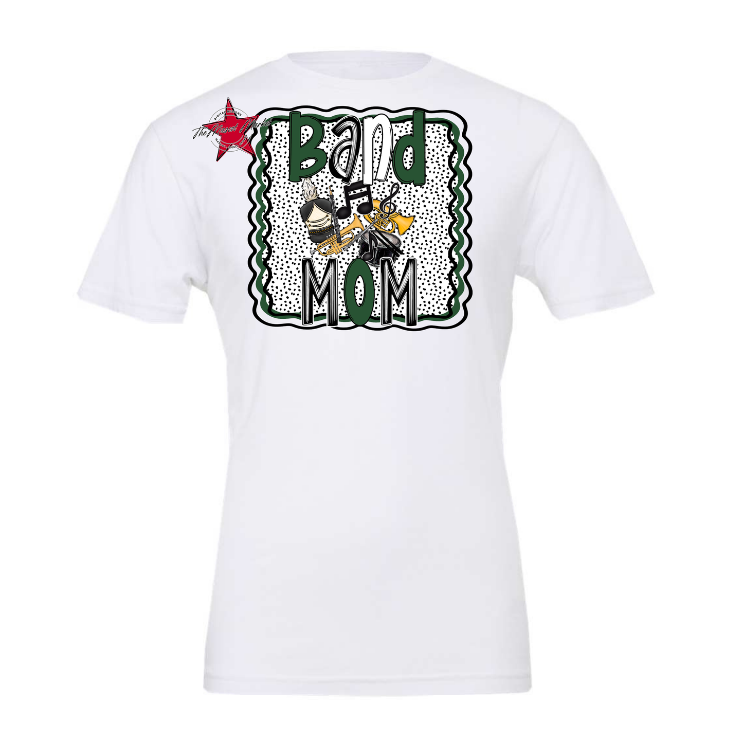 Band Mom Dot Design-Green