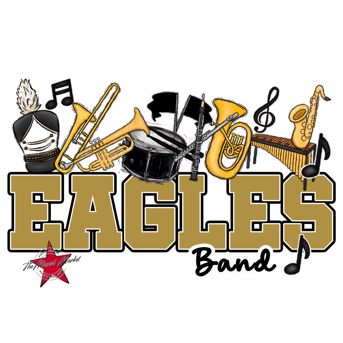 Eagles Varsity Band Design-Gold