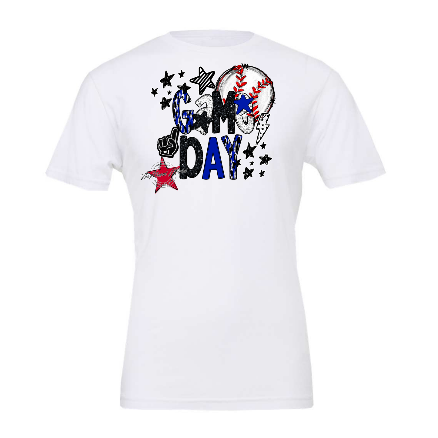 Baseball Game Day Scrape-Blue