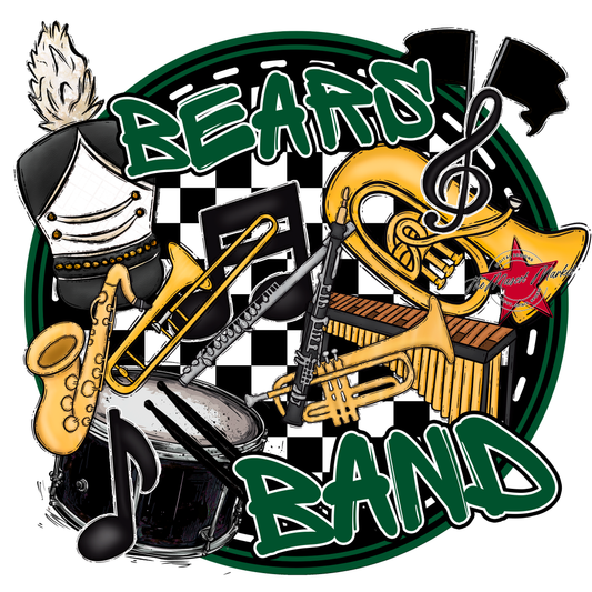 Bears Circle Band Design-Green